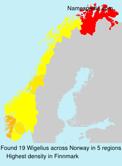 Surname Wigelius in Norway Surname Wigelius in Norway