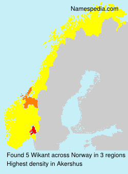 Surname Wikant in Norway Surname Wikant in Norway