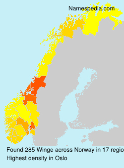 Surname Winge in Norway Surname Winge in Norway