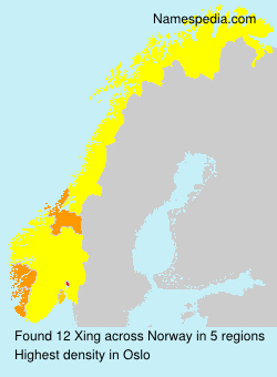Surname Xing in Norway Surname Xing in Norway