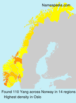 Surname Yang in Norway