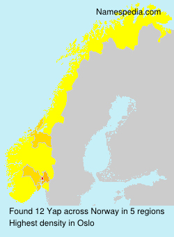 Surname Yap in Norway Surname Yap in Norway