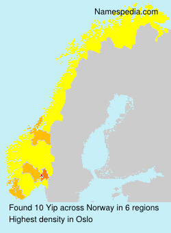 Surname Yip in Norway Surname Yip in Norway