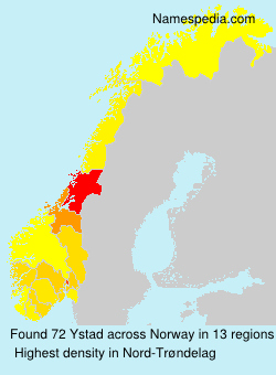 Surname Ystad in Norway