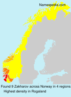 Surname Zakharov in Norway Surname Zakharov in Norway