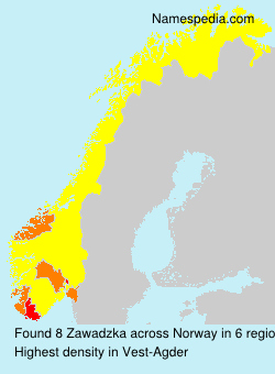 Surname Zawadzka in Norway Surname Zawadzka in Norway