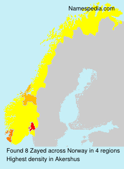 Surname Zayed in Norway Surname Zayed in Norway