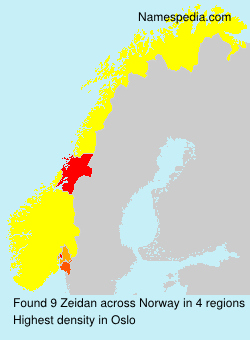 Surname Zeidan in Norway Surname Zeidan in Norway