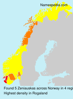 Surname Zeniauskas in Norway Surname Zeniauskas in Norway