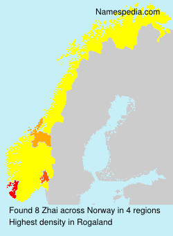 Surname Zhai in Norway Surname Zhai in Norway