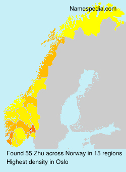 Surname Zhu in Norway Surname Zhu in Norway