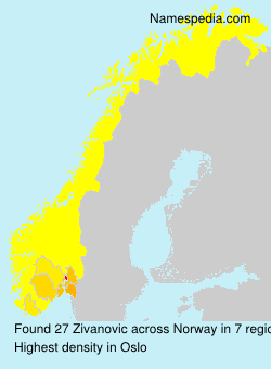Surname Zivanovic in Norway Surname Zivanovic in Norway