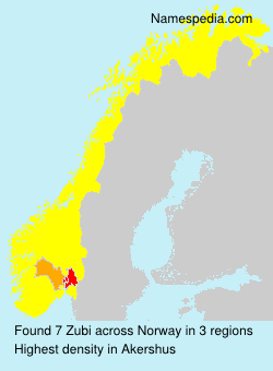 Surname Zubi in Norway Surname Zubi in Norway