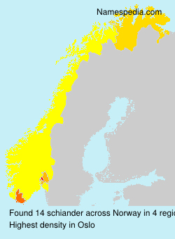 Surname schiander in Norway Surname schiander in Norway