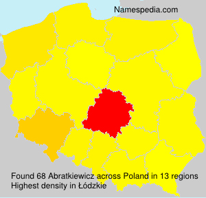 Surname Abratkiewicz in Poland Surname Abratkiewicz in Poland