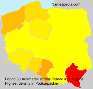 Surname Adamarek in Poland Surname Adamarek in Poland