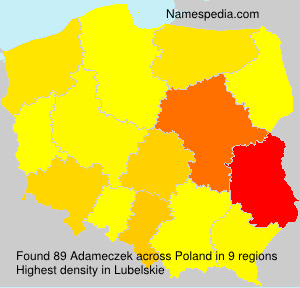 Surname Adameczek in Poland Surname Adameczek in Poland