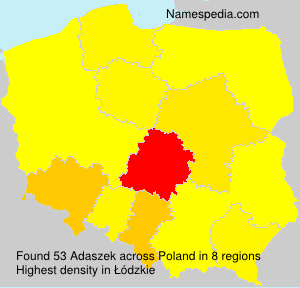 Surname Adaszek in Poland Surname Adaszek in Poland
