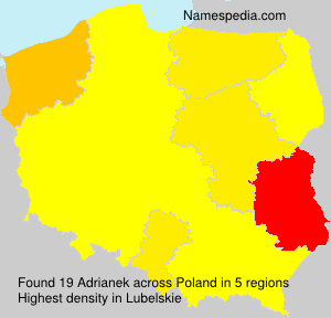 Surname Adrianek in Poland Surname Adrianek in Poland