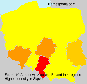 Surname Adrjanowicz in Poland Surname Adrjanowicz in Poland