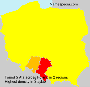 Surname Afa in Poland Surname Afa in Poland