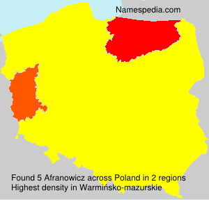 Surname Afranowicz in Poland Surname Afranowicz in Poland