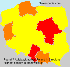 Surname Agiejczyk in Poland Surname Agiejczyk in Poland