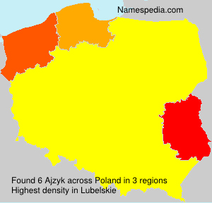 Surname Ajzyk in Poland Surname Ajzyk in Poland