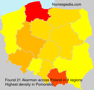 Surname Akerman in Poland Surname Akerman in Poland