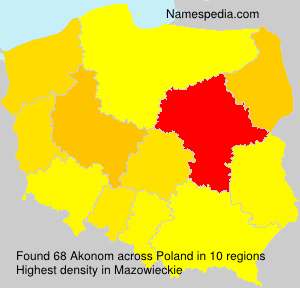 Surname Akonom in Poland Surname Akonom in Poland