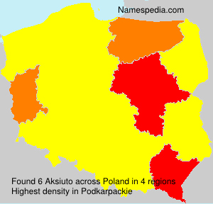 Surname Aksiuto in Poland