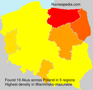 Surname Akus in Poland Surname Akus in Poland