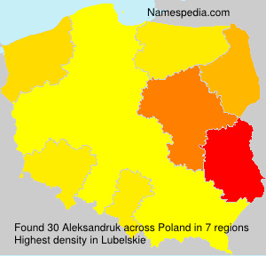 Surname Aleksandruk in Poland Surname Aleksandruk in Poland