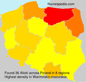 Surname Alicki in Poland Surname Alicki in Poland