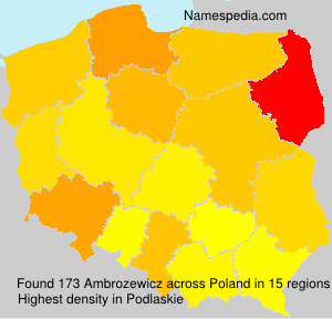 Surname Ambrozewicz in Poland Surname Ambrozewicz in Poland