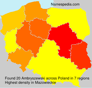 Surname Ambryszewski in Poland Surname Ambryszewski in Poland