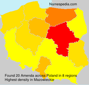 Surname Amenda in Poland Surname Amenda in Poland