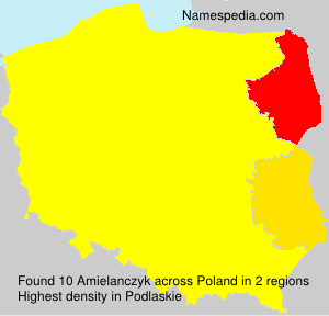 Surname Amielanczyk in Poland Surname Amielanczyk in Poland