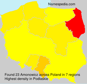 Surname Amonowicz in Poland Surname Amonowicz in Poland