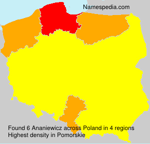 Surname Ananiewicz in Poland Surname Ananiewicz in Poland