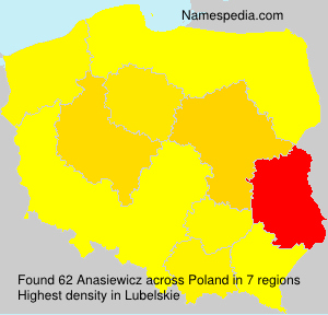 Surname Anasiewicz in Poland Surname Anasiewicz in Poland