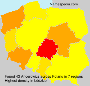 Surname Ancerowicz in Poland Surname Ancerowicz in Poland
