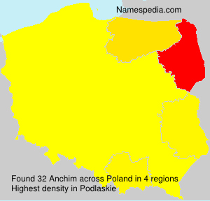 Surname Anchim in Poland Surname Anchim in Poland