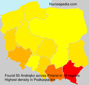 Surname Andrejko in Poland Surname Andrejko in Poland