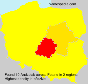 Surname Andzelak in Poland