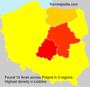 Surname Anek in Poland Surname Anek in Poland