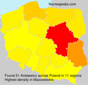 Surname Anisiewicz in Poland Surname Anisiewicz in Poland