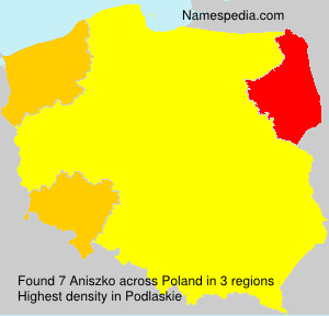 Surname Aniszko in Poland Surname Aniszko in Poland