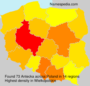 Surname Antecka in Poland Surname Antecka in Poland
