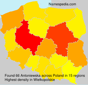 Surname Antoniewska in Poland